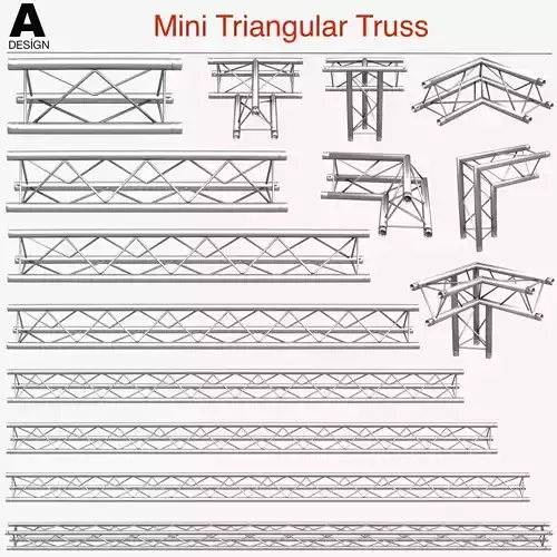 Mini Triangular Truss 009 3D print model