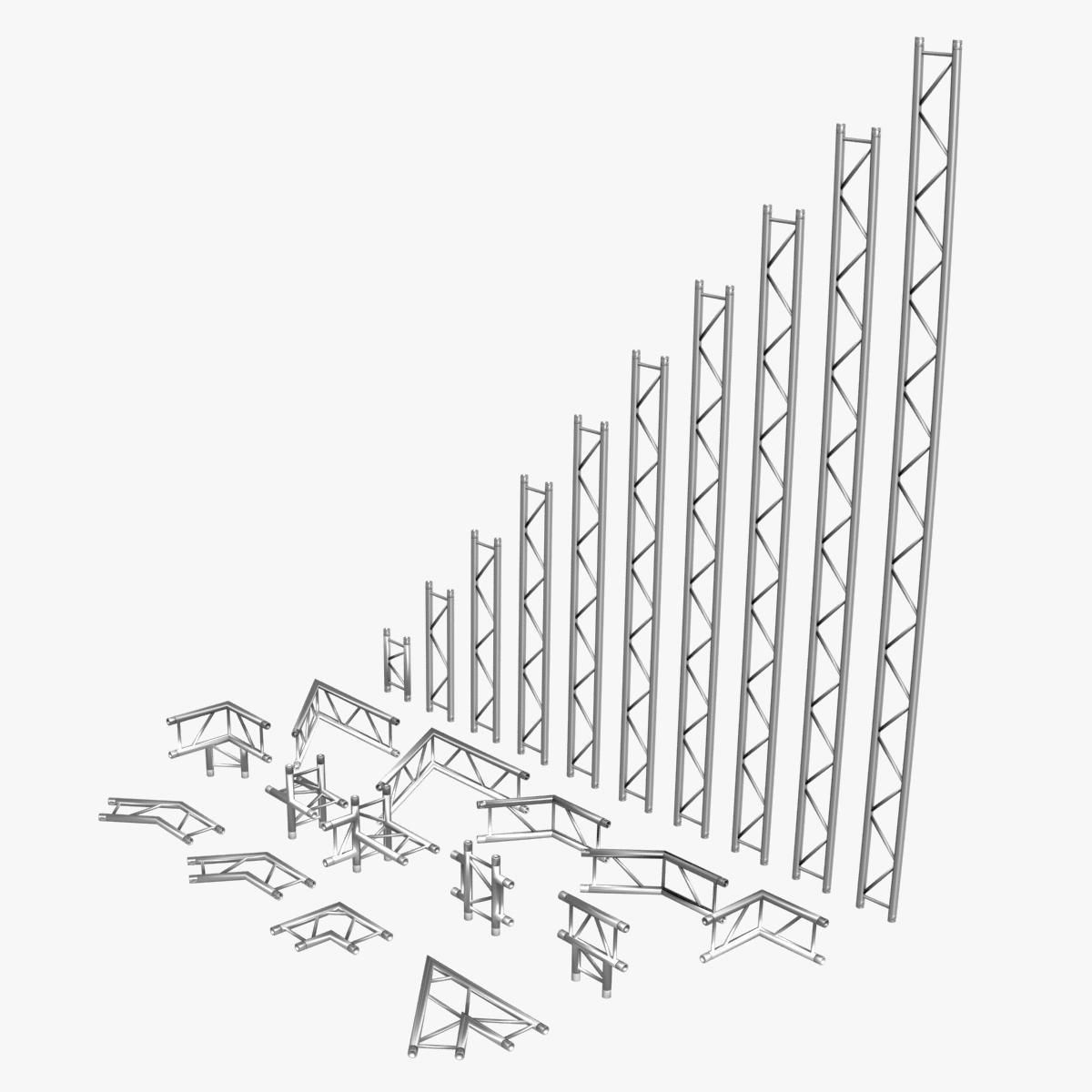 Light Beam Trussed 24 Modular Pieces-3dPrint 3D print model_4