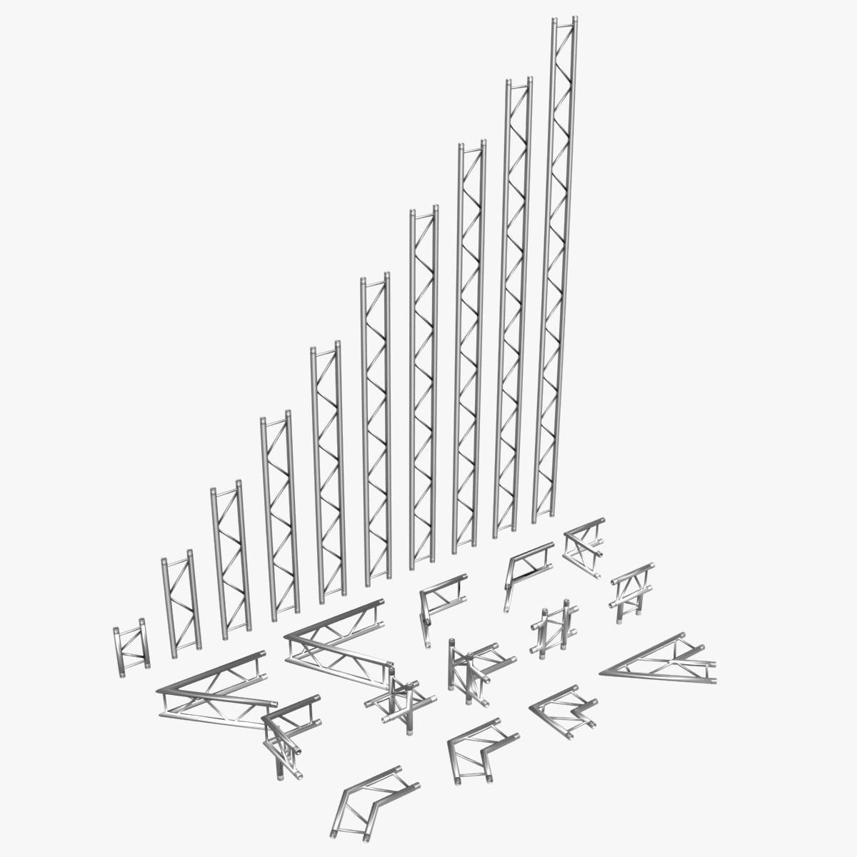 Light Beam Trussed 24 Modular Pieces-3dPrint 3D print model_2
