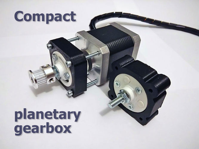 Compact planetary gearbox 3D print model