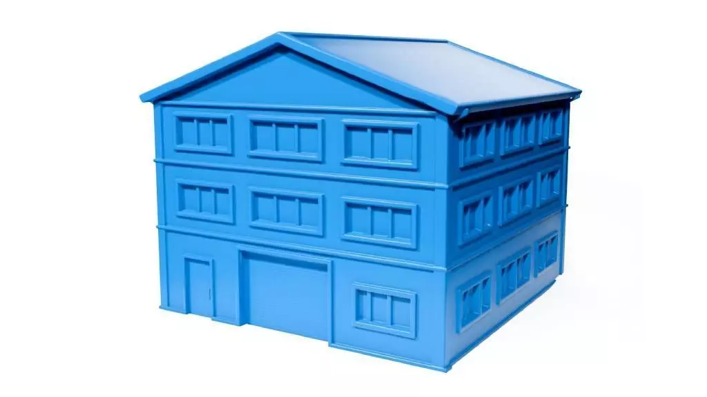 Factory and warehouse 3D print model
