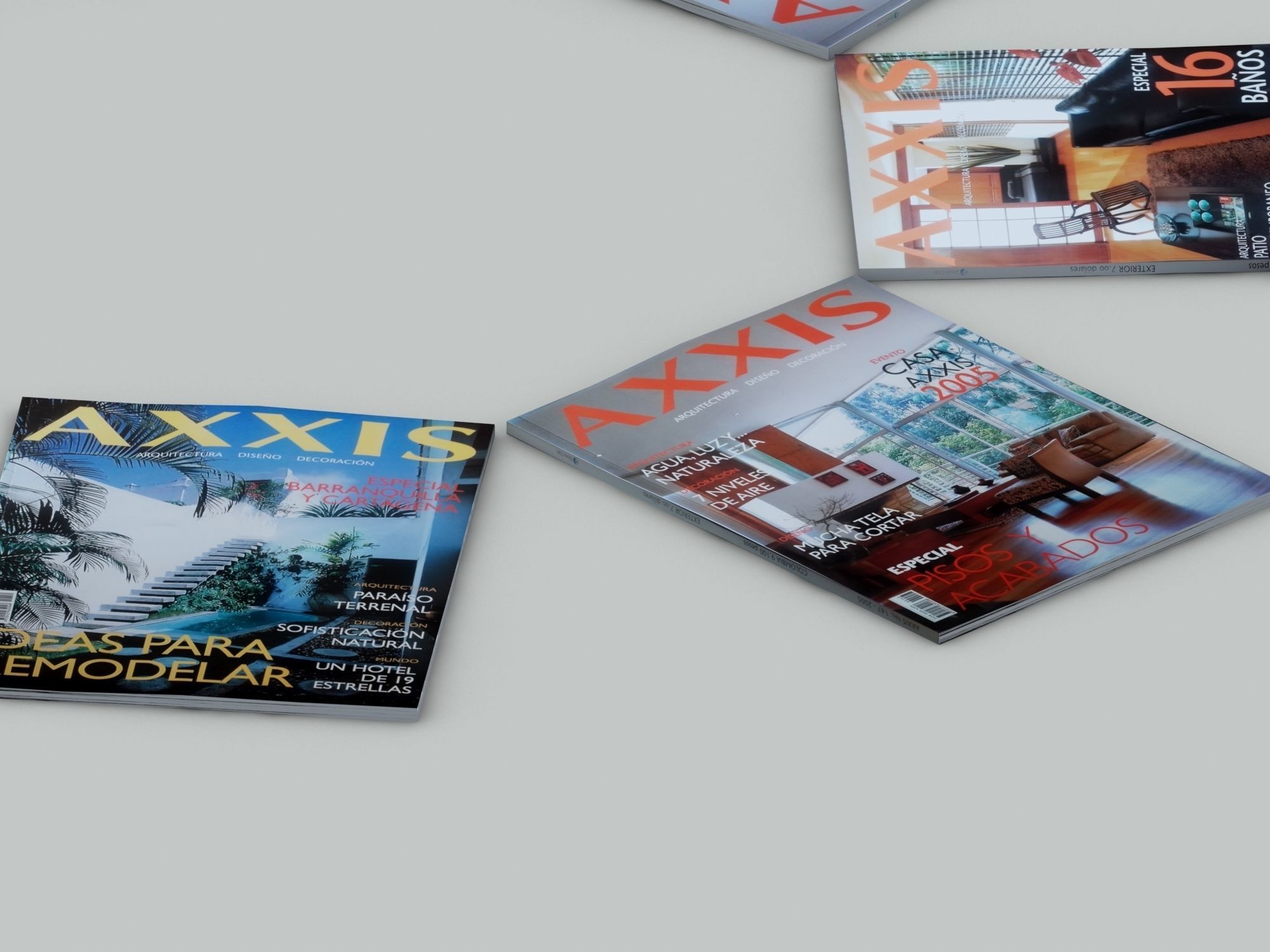 SET OF MAGAZINES Vol 1 AXXIS Interior Design magazines Low-poly 3D model_2