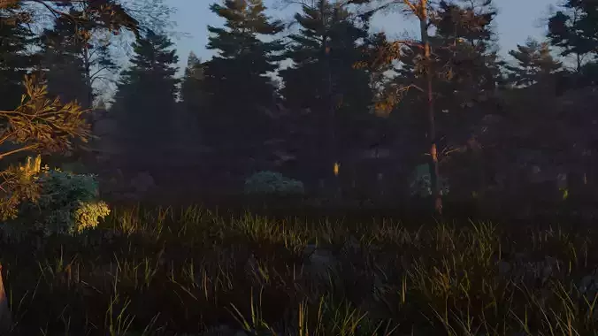 Seasonal Forest Pack   5 Environments PBR 3D model 4