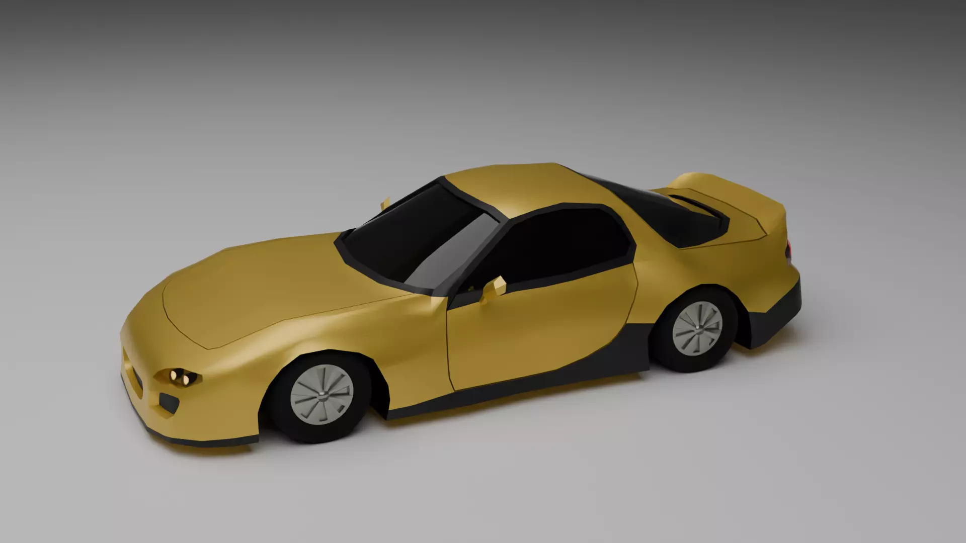 Low Poly Stylized Super Car vehicle Game ready FBX OBJ Low-poly 3D model