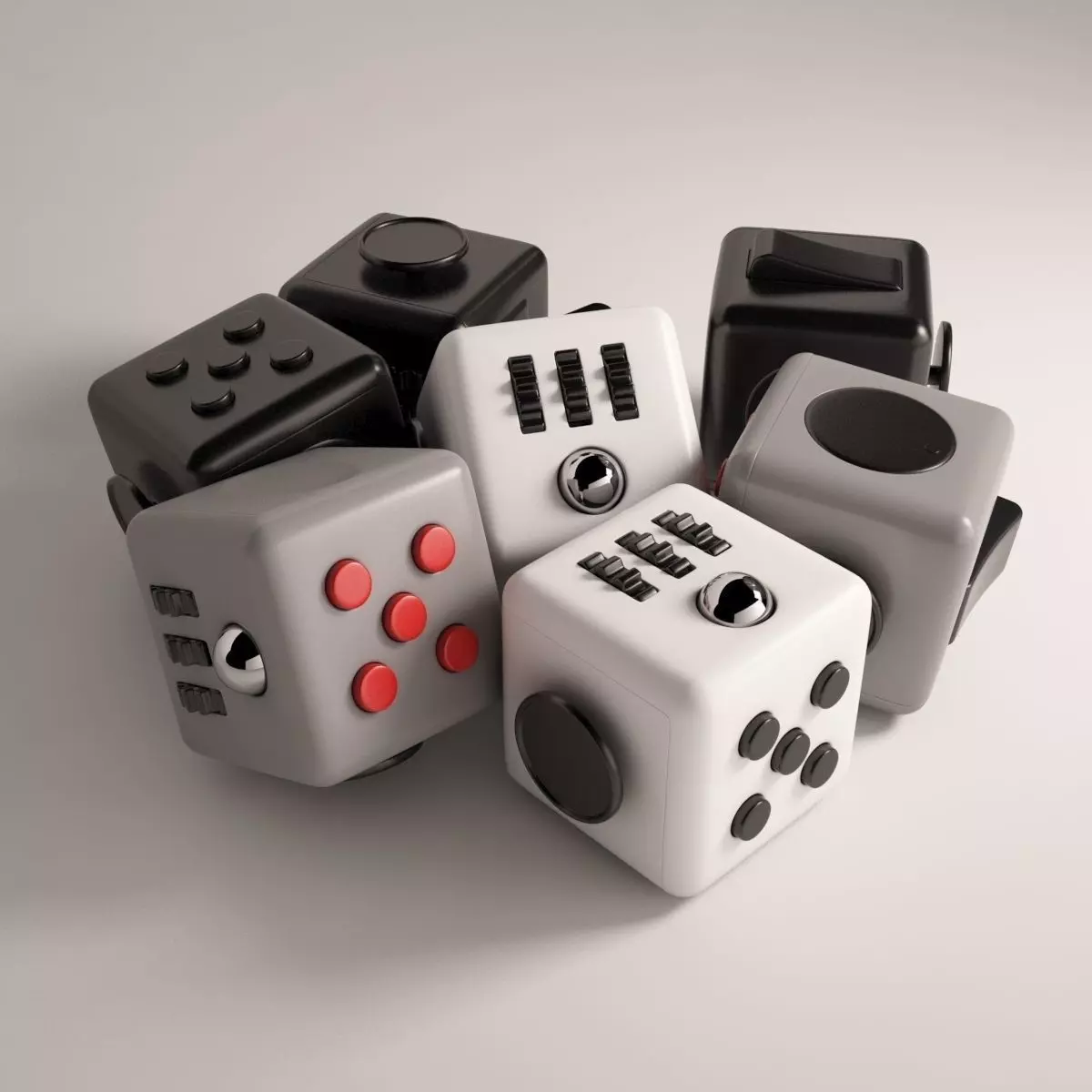 Fidget Cube 3D model_0