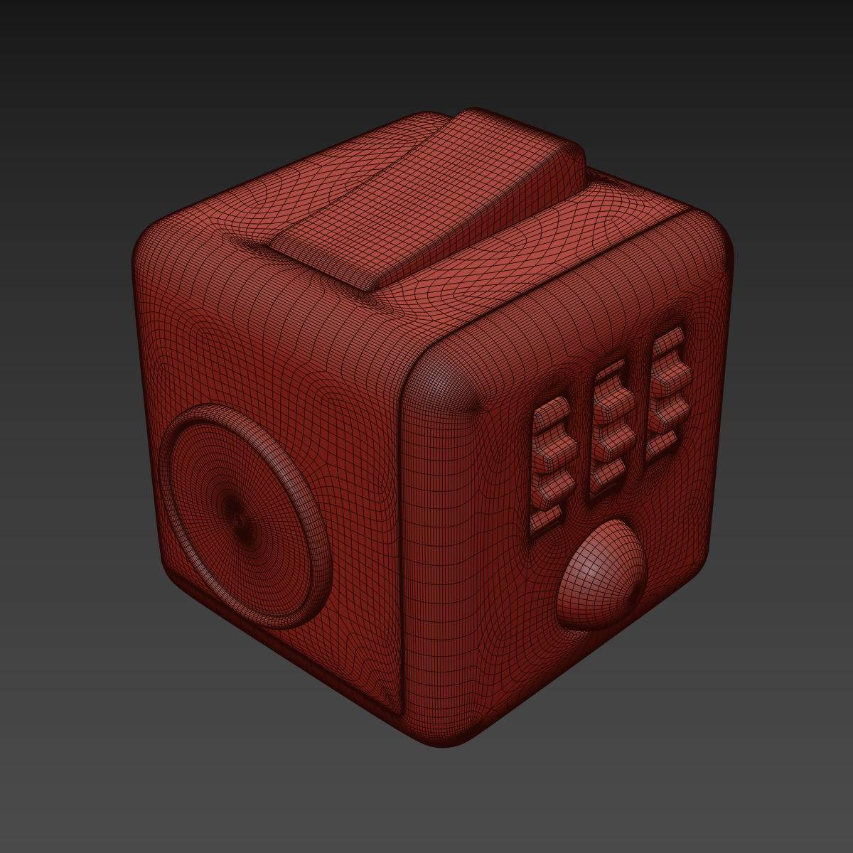 Fidget Cube 3D model_7