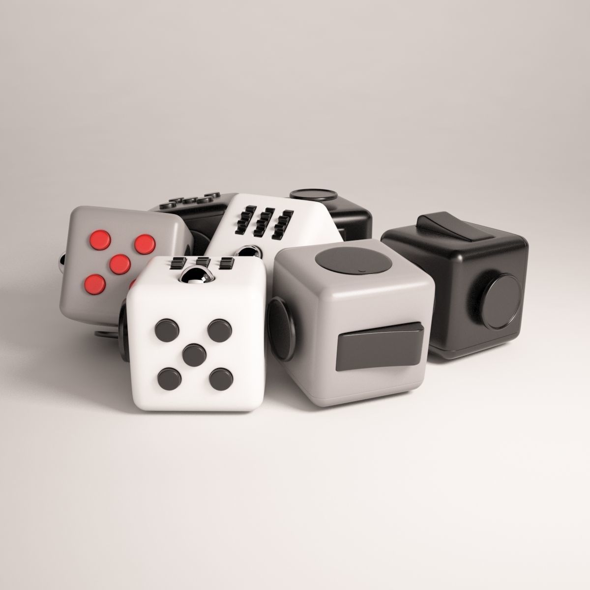 Fidget Cube 3D model_5