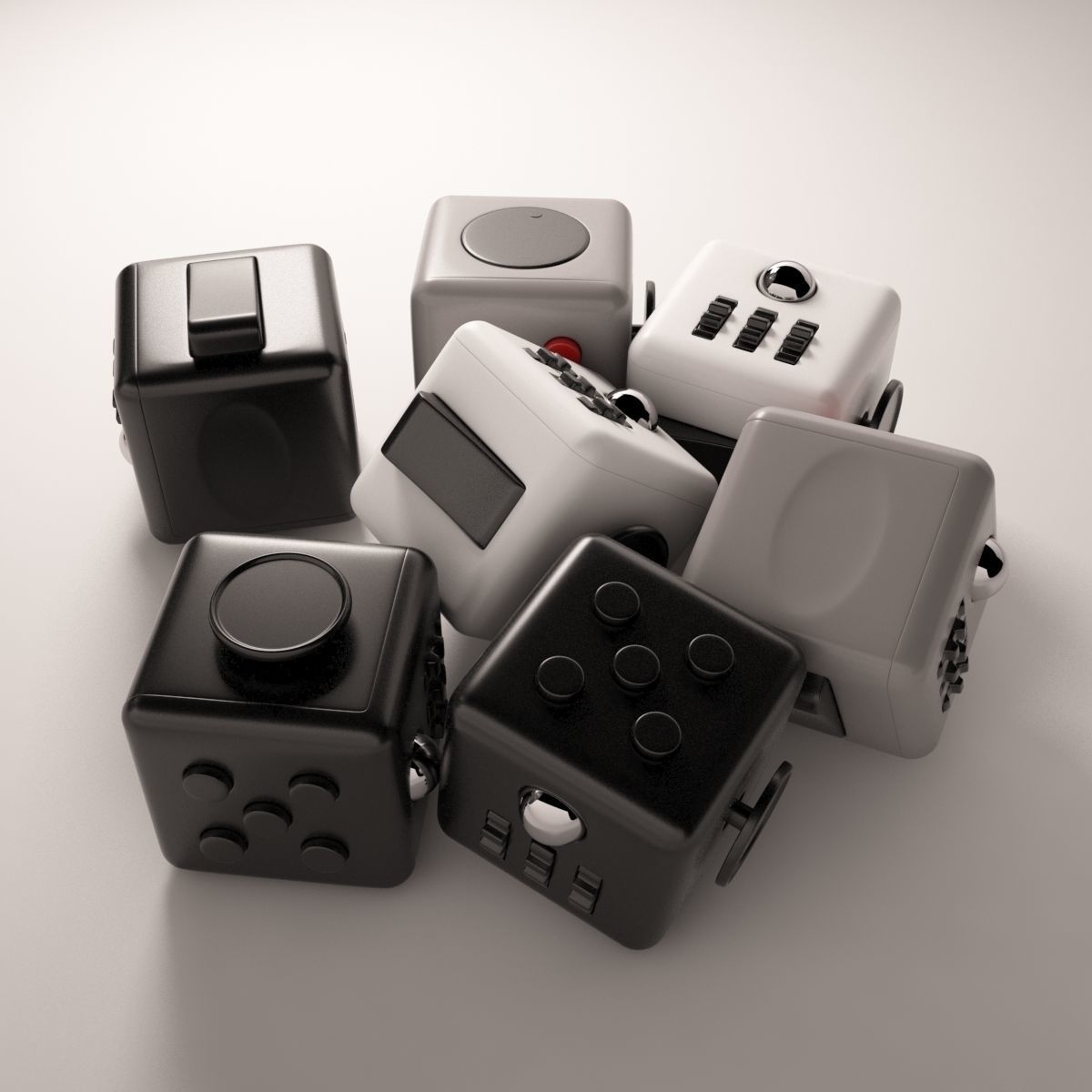 Fidget Cube 3D model_2