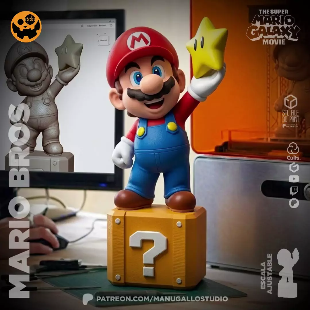 MARIO BROS GALAXY 3D print model