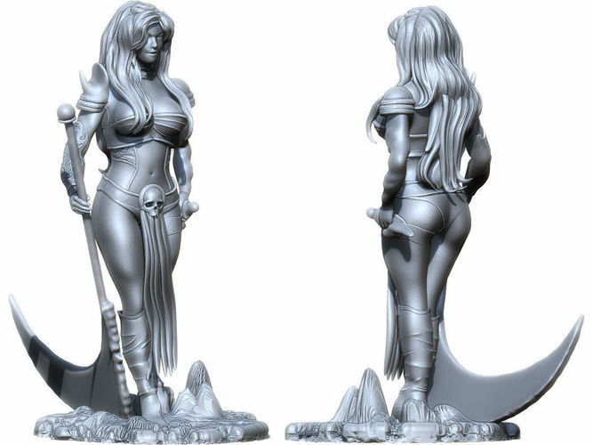 Sophitia woman holding sword Free 3D print model