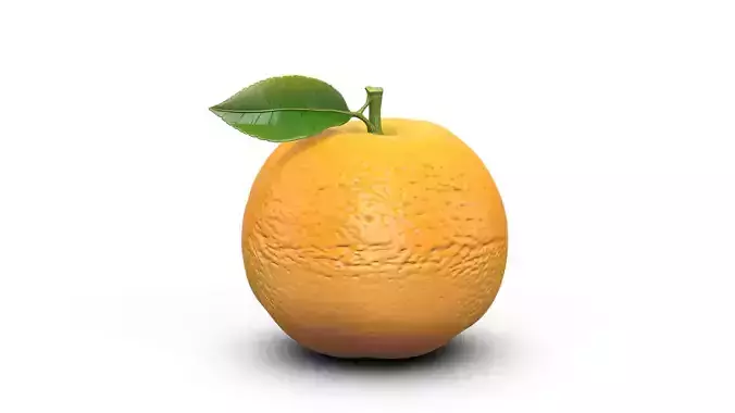 Orange Fruit with Peel - Photorealistic High Poly Model 3D print model 3