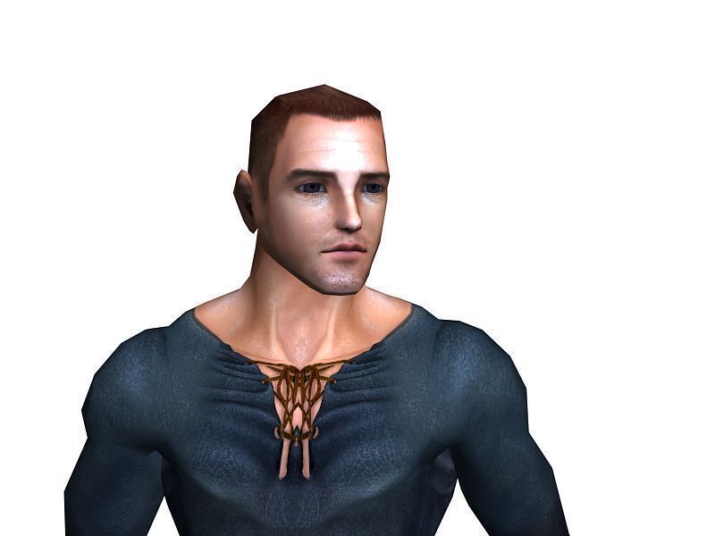 3Dfoin - Peasant Low-poly 3D model_4