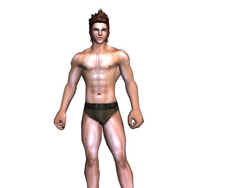 3Dfoin - Peasant Low-poly 3D model_8