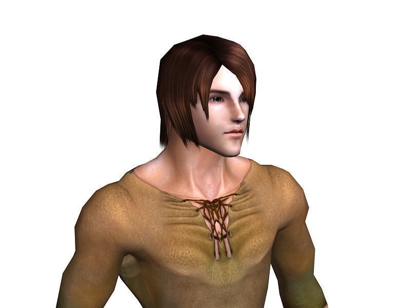 3Dfoin - Peasant Low-poly 3D model_5