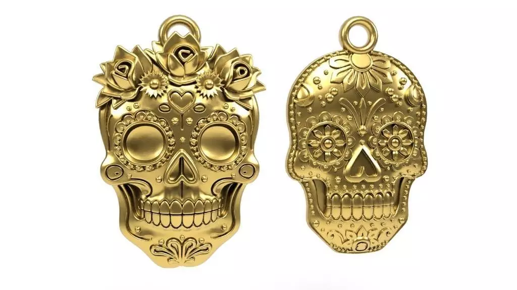 Mexican Skulls pendants 3D print model