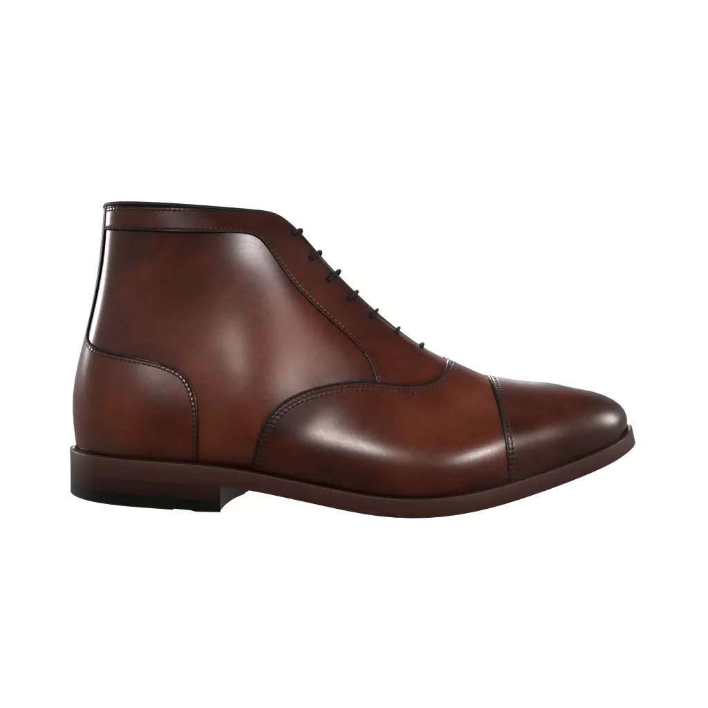 Allen Edmonds Park Avenue Cap Toe Oxford Dress Boot Dark Chill Low-poly 3D model