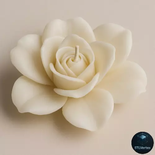 Gardenia Flower Candle Printable 3D Model 3D print model