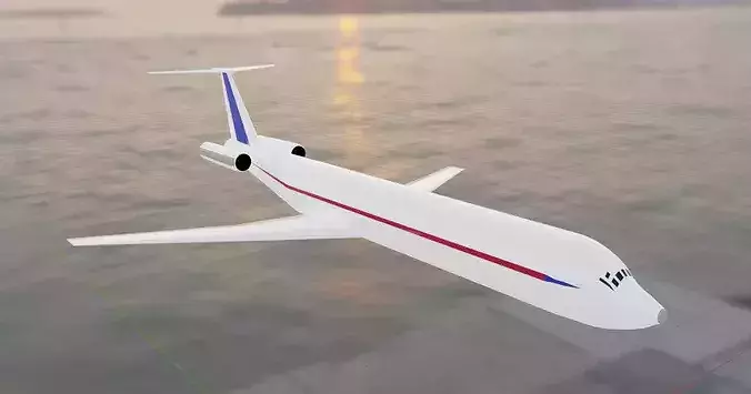 Fictional Twin Rear Engine Jetliner DC-9-80 Inspired series