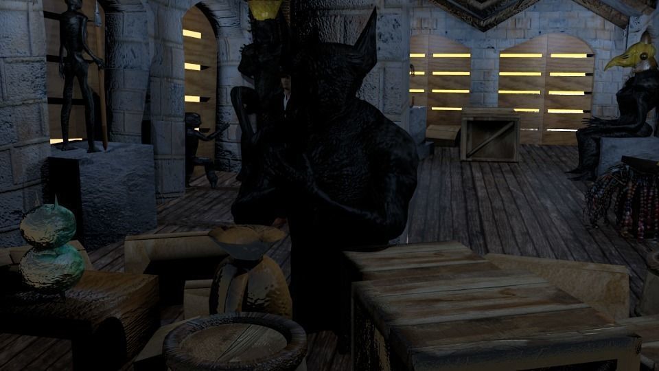 Indiana Jones Attic Low-poly 3D model_3