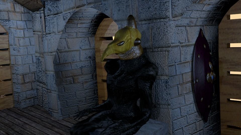 Indiana Jones Attic Low-poly 3D model_6