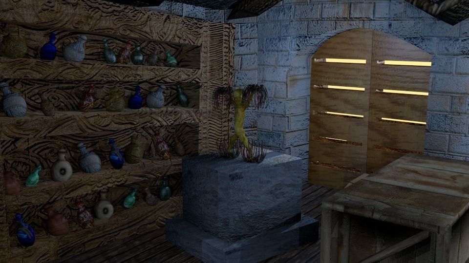 Indiana Jones Attic Low-poly 3D model_2