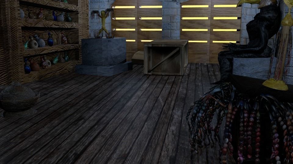 Indiana Jones Attic Low-poly 3D model_4