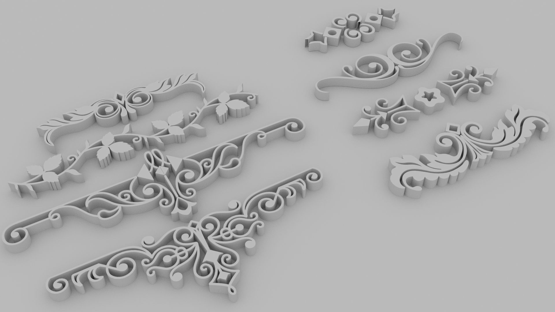 Dividers 03 - Printable set of 8  3D print model_3