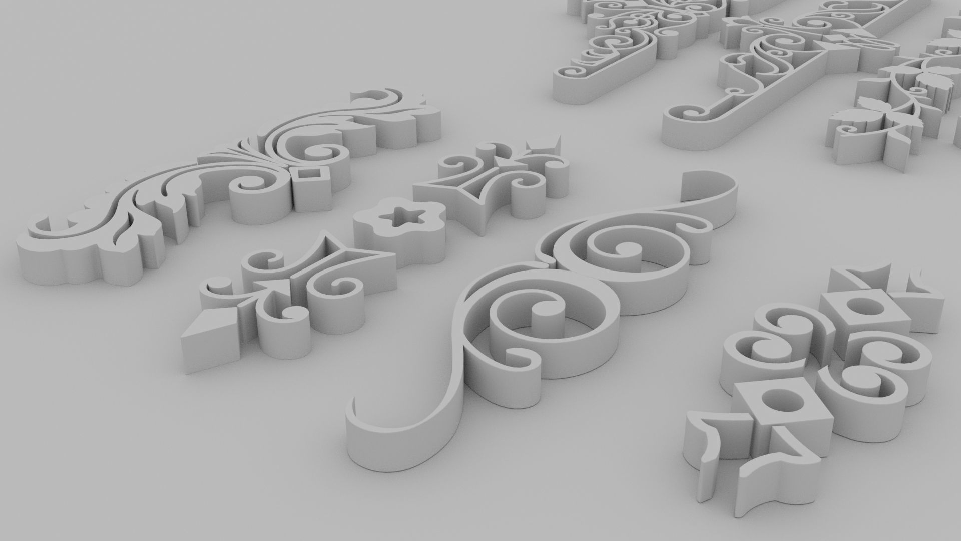 Dividers 03 - Printable set of 8  3D print model_4