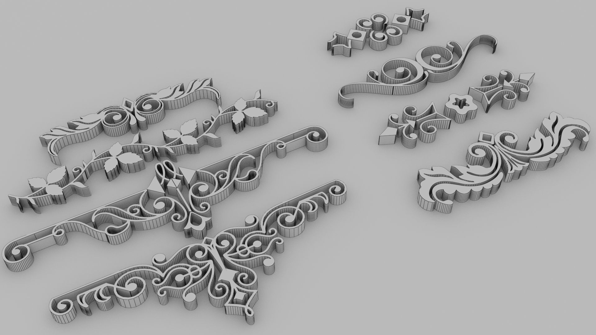 Dividers 03 - Printable set of 8  3D print model_8