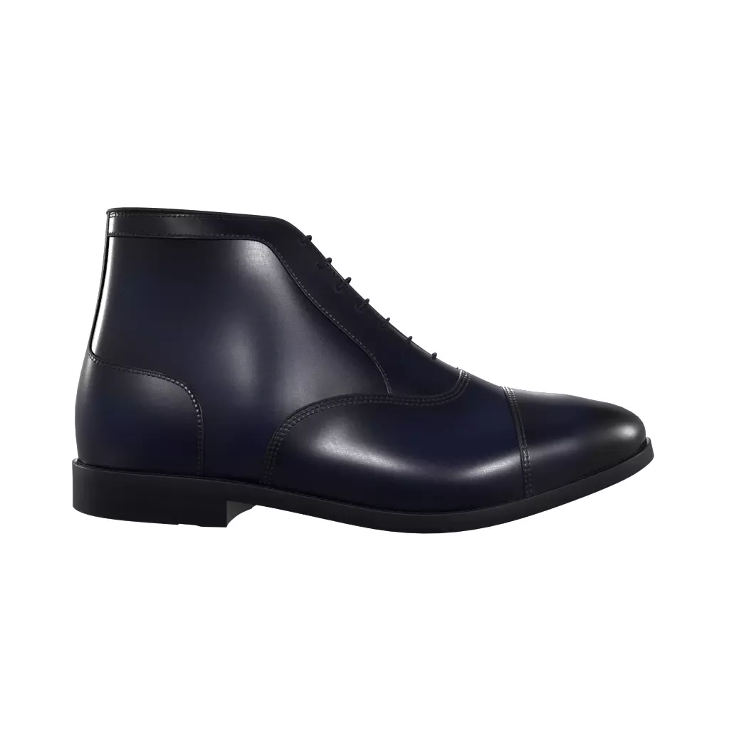 Allen Edmonds Park -Avenue Cap Toe Oxford Dress Boot Navy Low-poly 3D model
