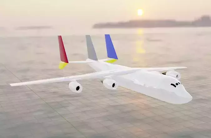Heavy Cargo Transport Plane - Custom Tri-Tail Jet