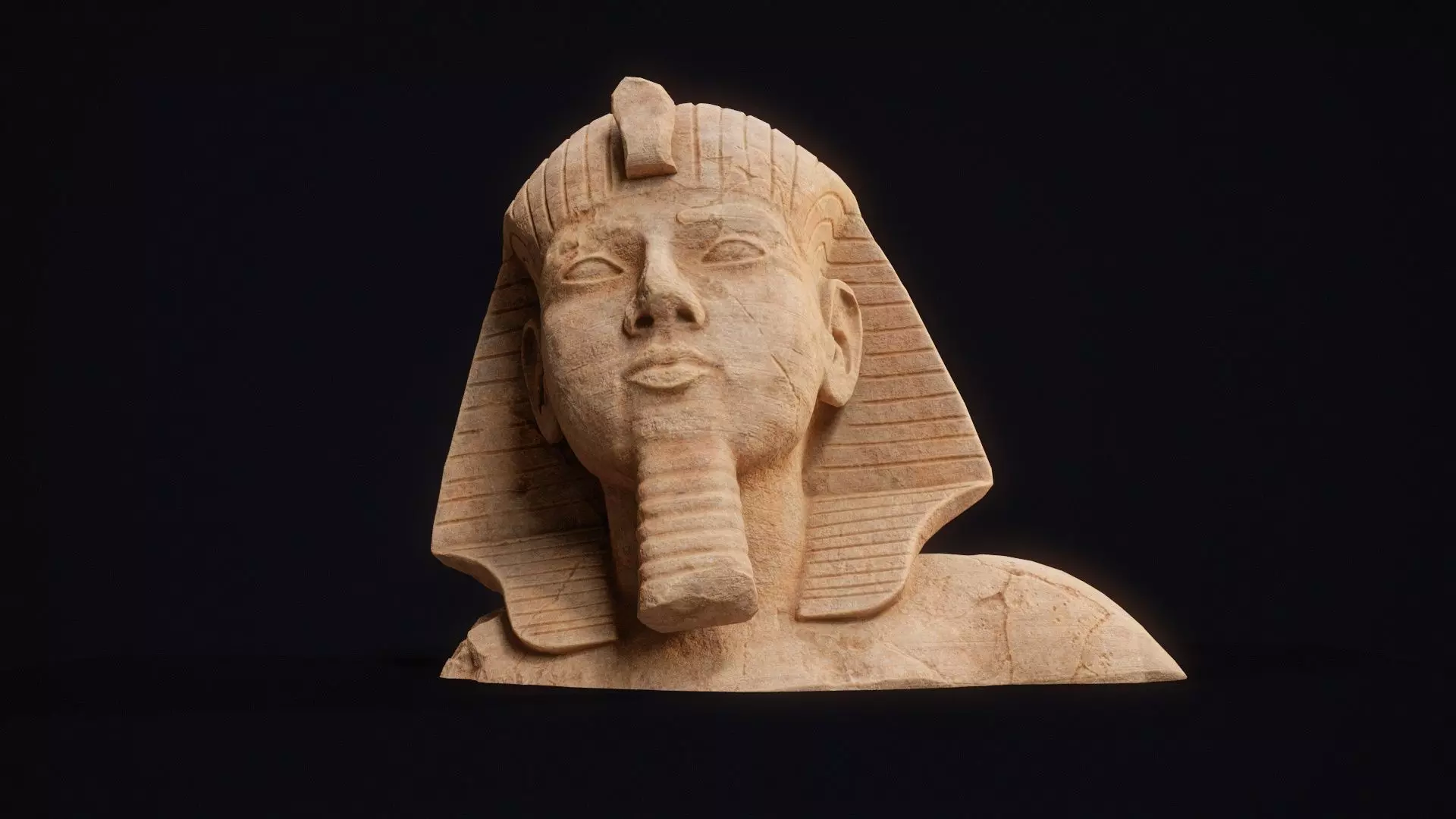 Pharaoh Head Low-poly 3D model
