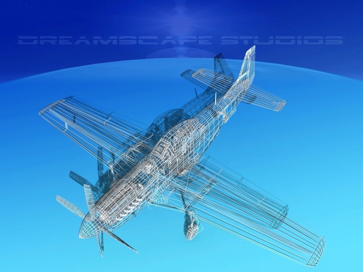 P-51 Mustang Sport V05 3D model_21