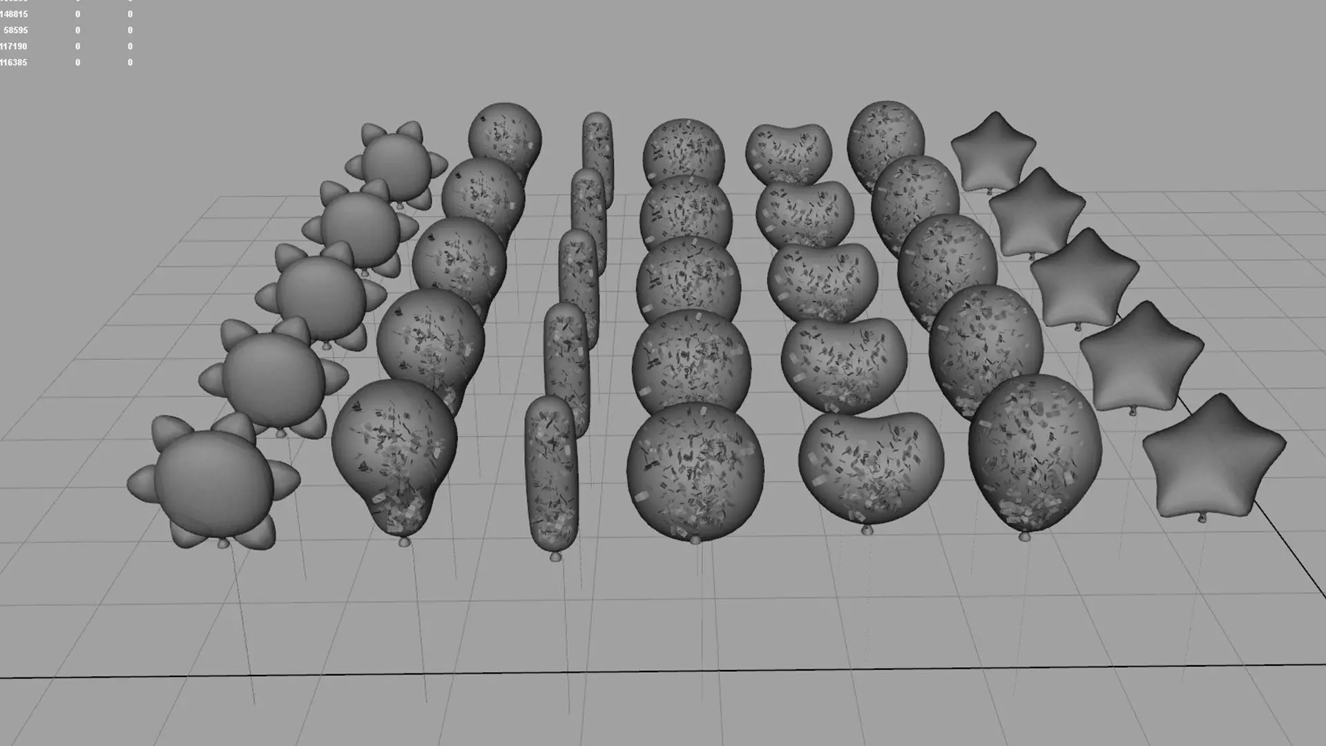 color baloons 3D model