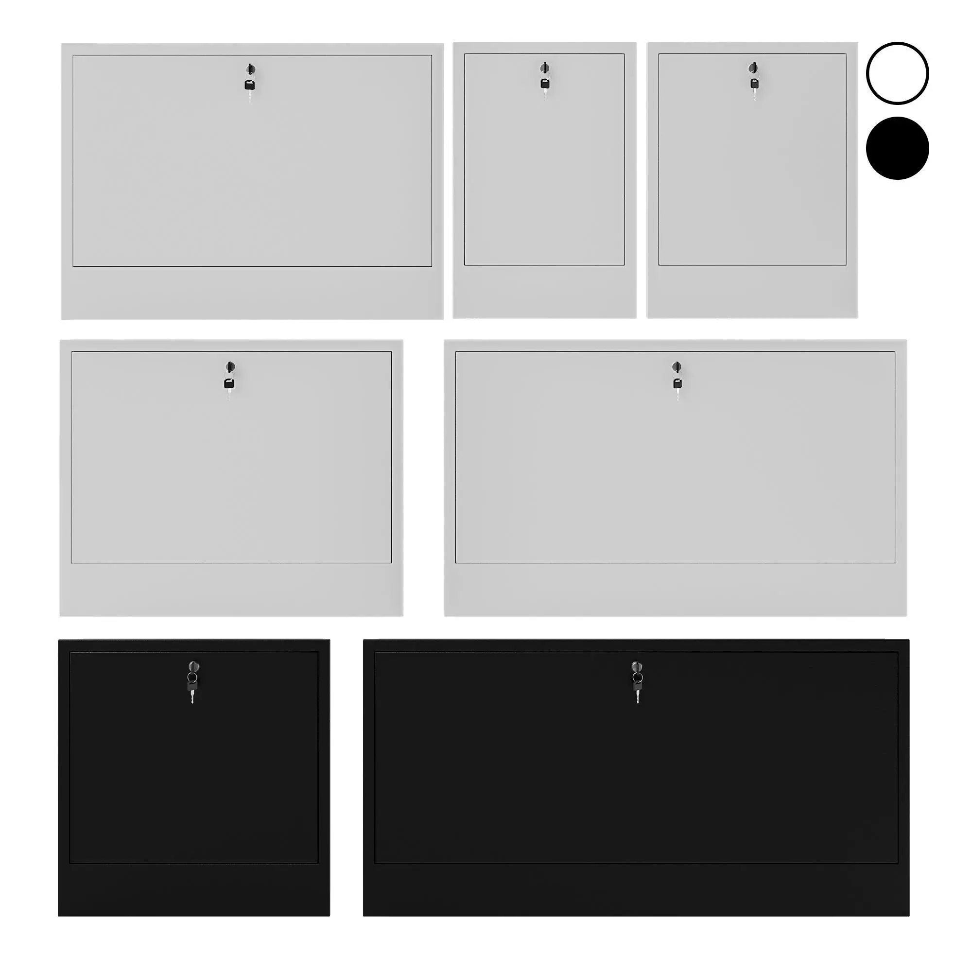 Recessed manifold cabinet for underfloor heating 3D model