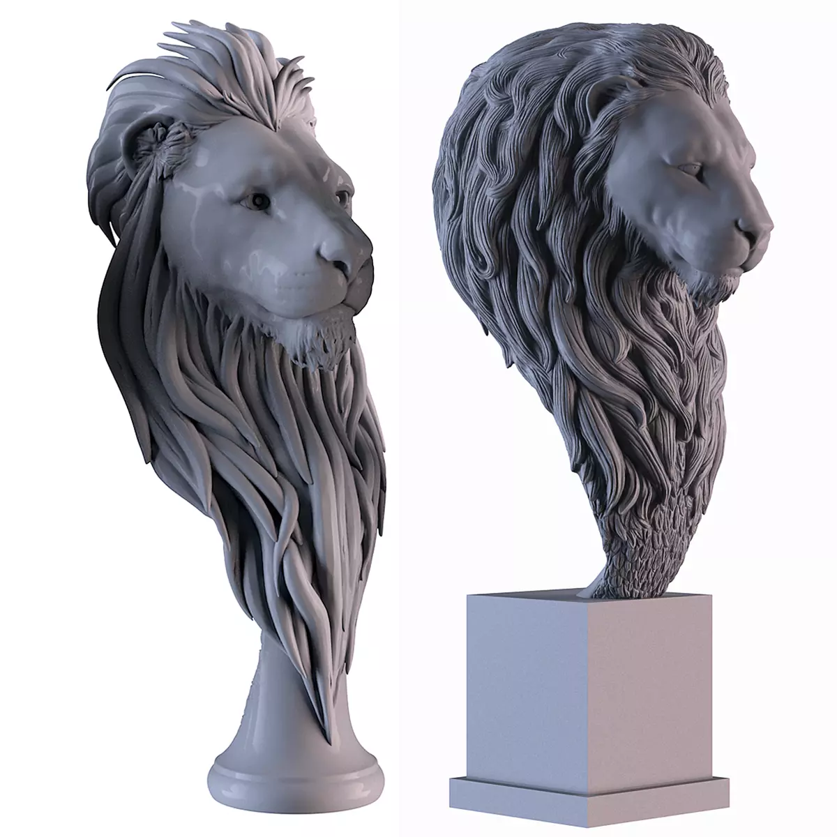 Lion Head 3D print model