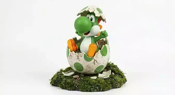 Cute Dinosaur Hatchling Egg Statue 90mm Printable STL
