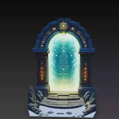Magic Portal Gate Fantasy Arch STL 3D Print Environment Model
