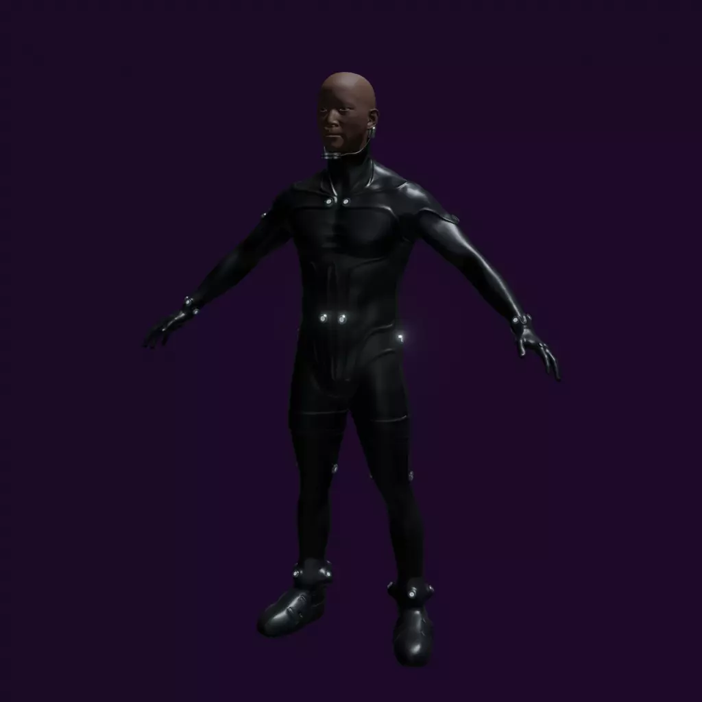 Joji Shimaki Gantz Male Suit RIGGED 3D model