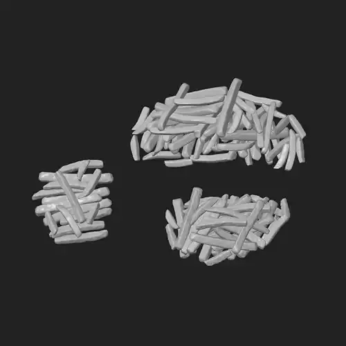 French Fries Set  3D print model 4
