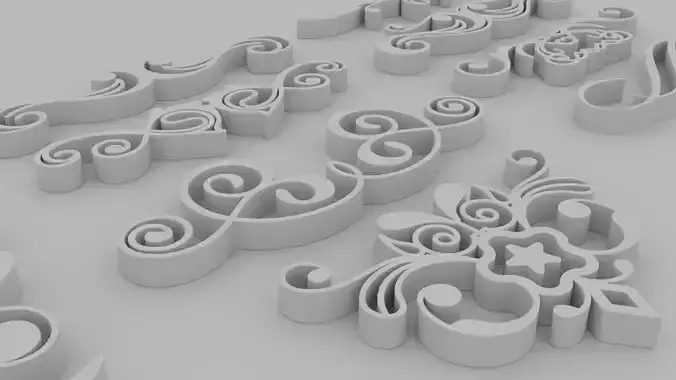 Ornate Swirls - Printable set of 11