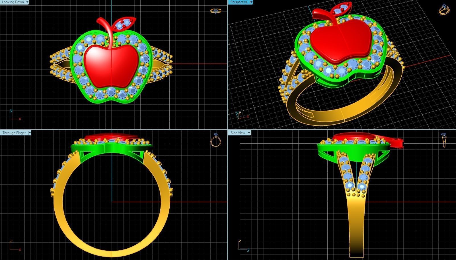 Ring T00146 3D print model_4