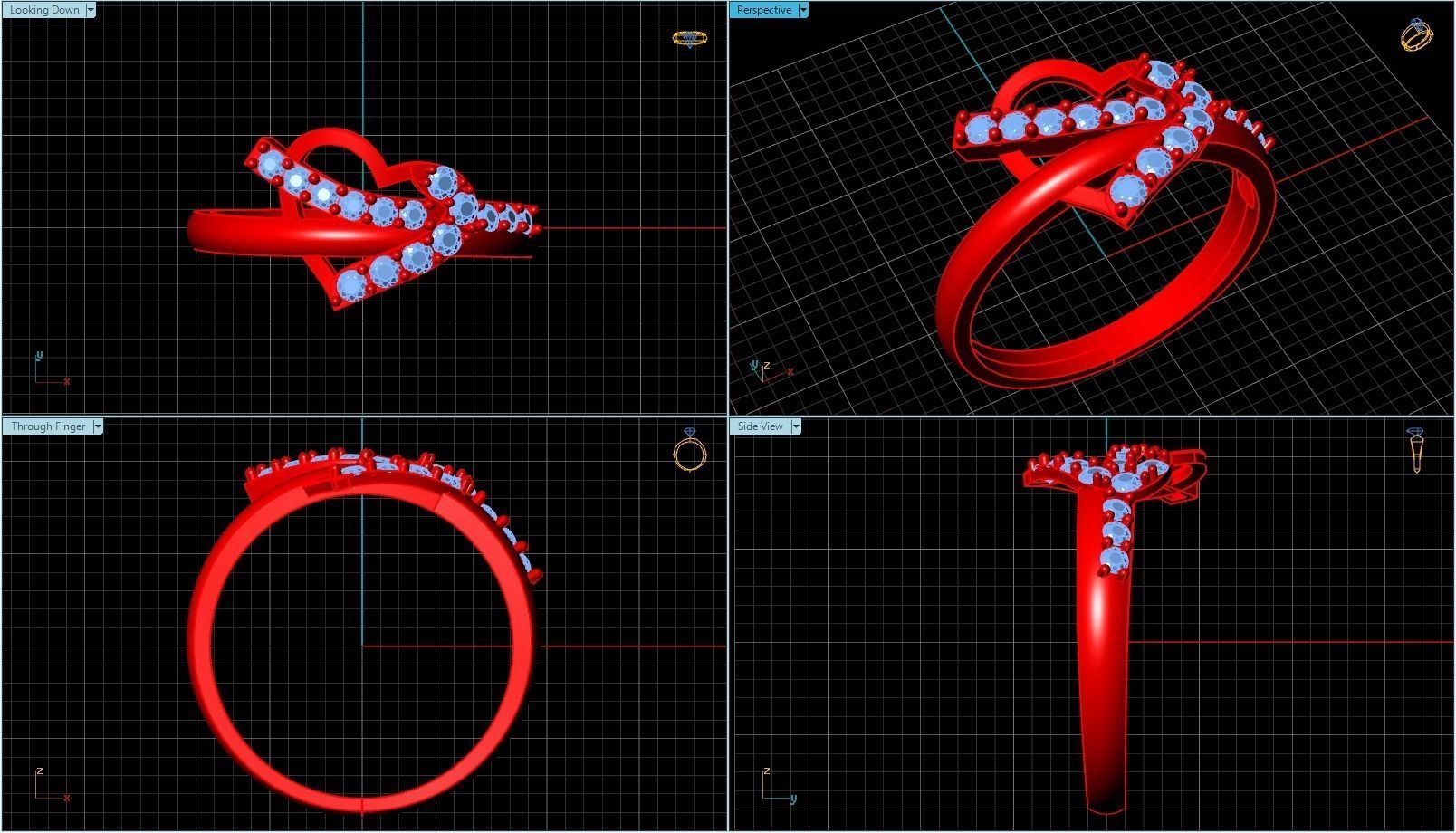 Ring T00149 3D print model_4