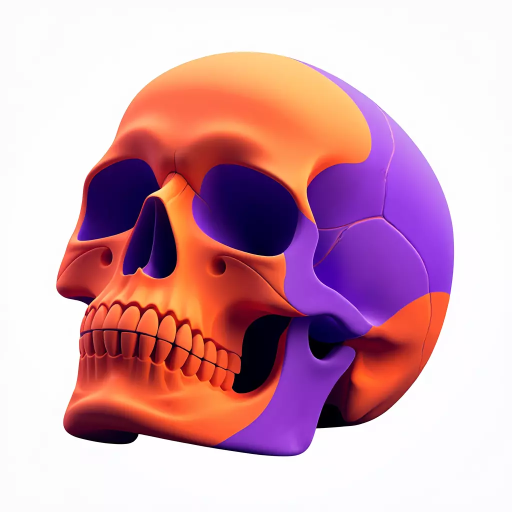 3949 Color 3D Model of Halloween Skull Totem Style STL Free 3D print model