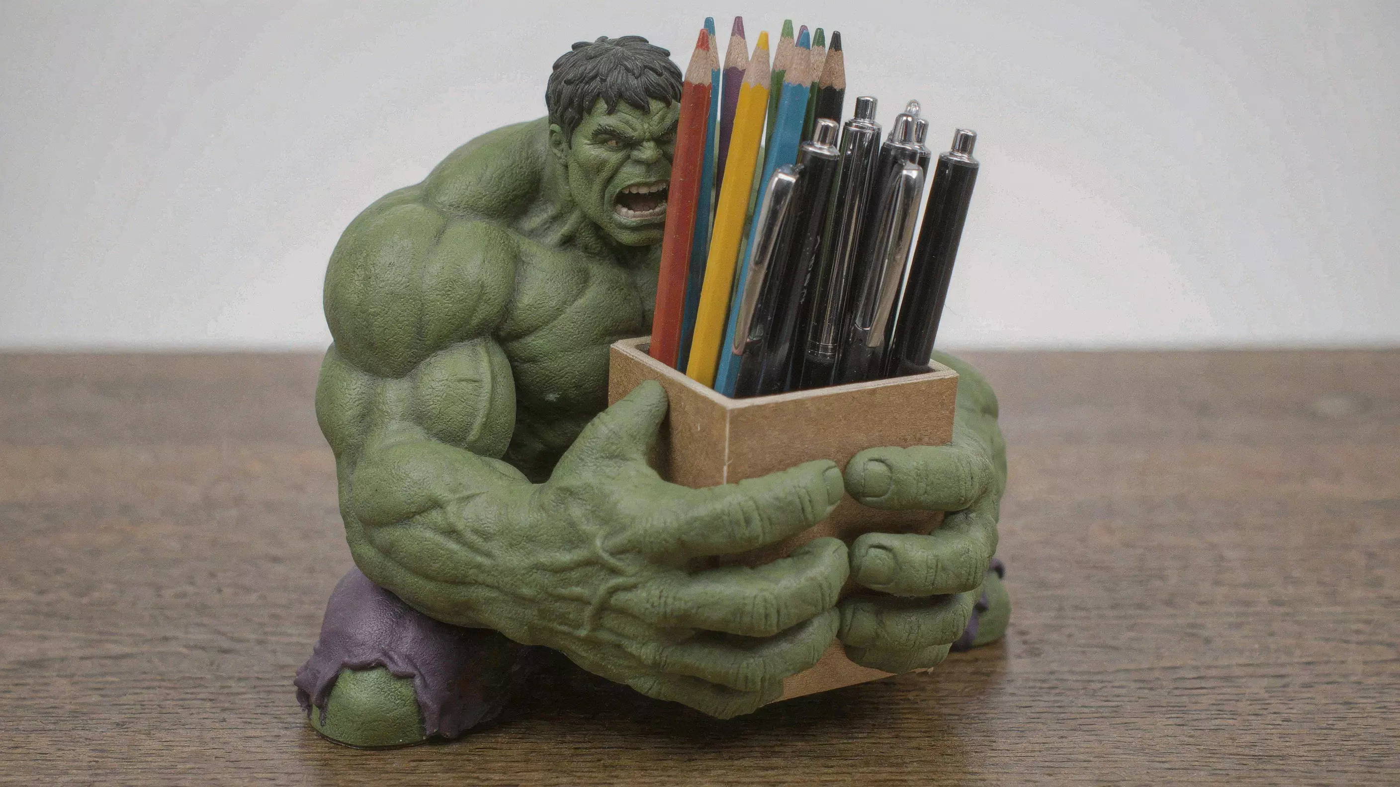 Hulk Inspired Angry Giant Desk Organizer Figurine 3D print model