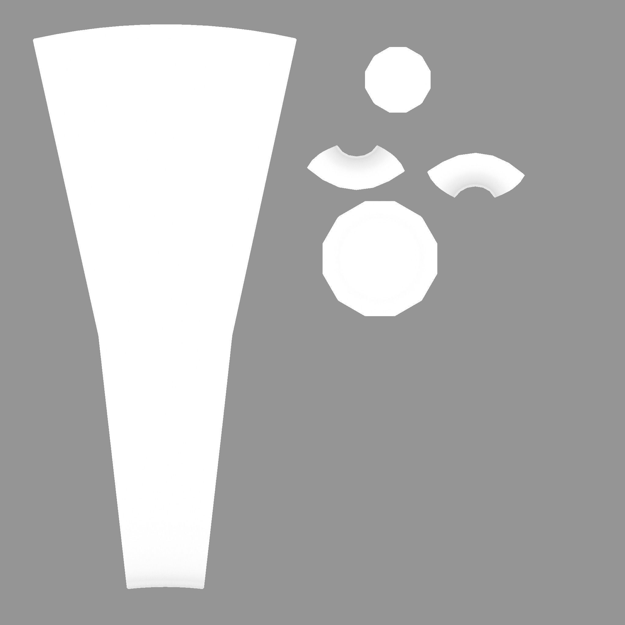 Baseball Bat Low-poly 3D model_1