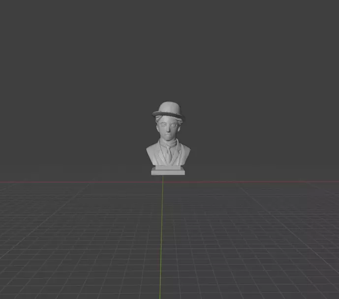 Charlie Chaplin Anime Stylized Bust 3D print model