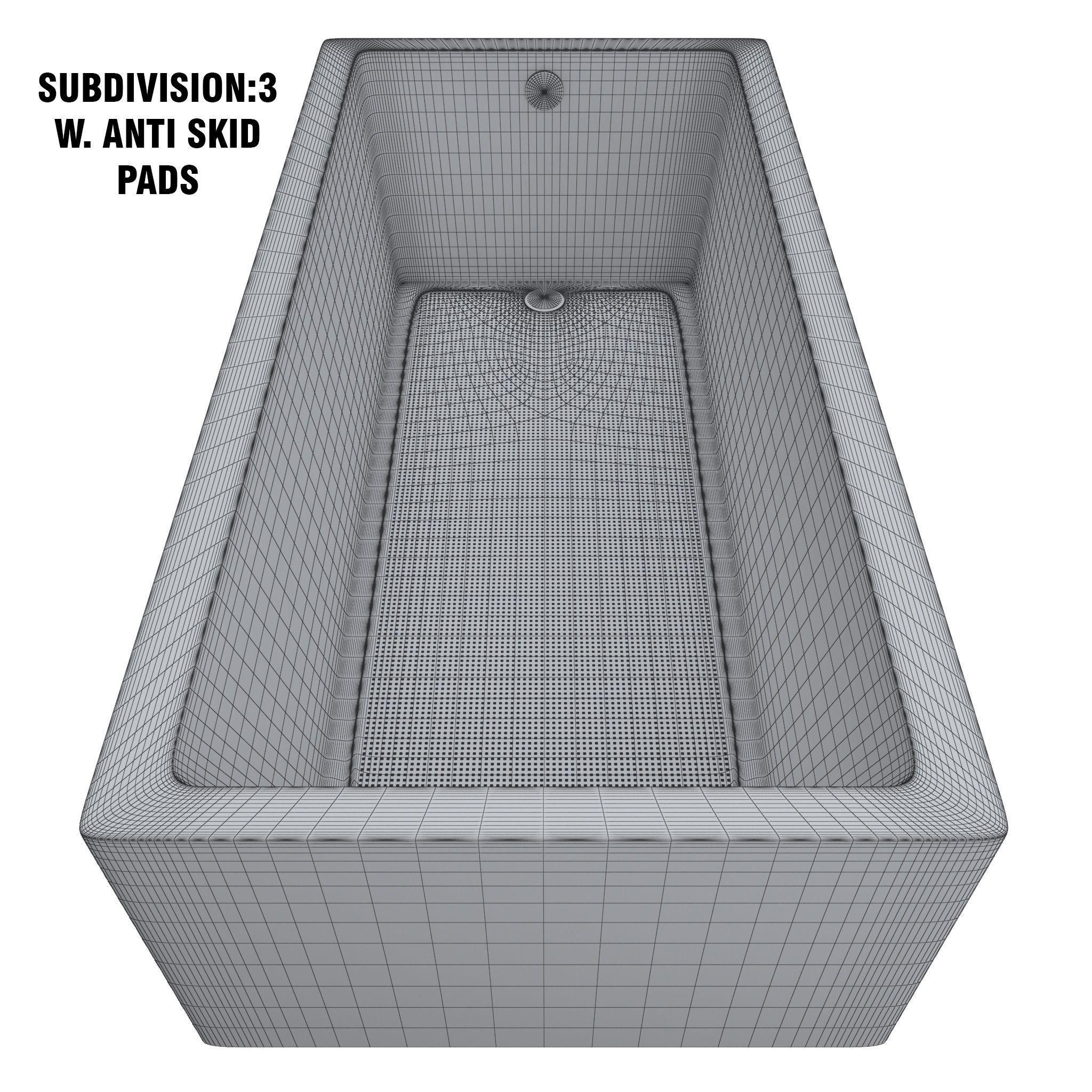 Tub-001 rectangular bath tub 3D model_10