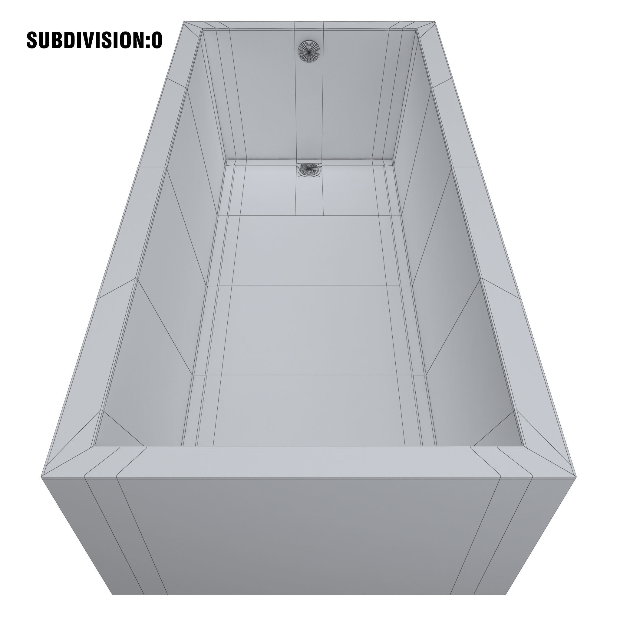 Tub-001 rectangular bath tub 3D model_7