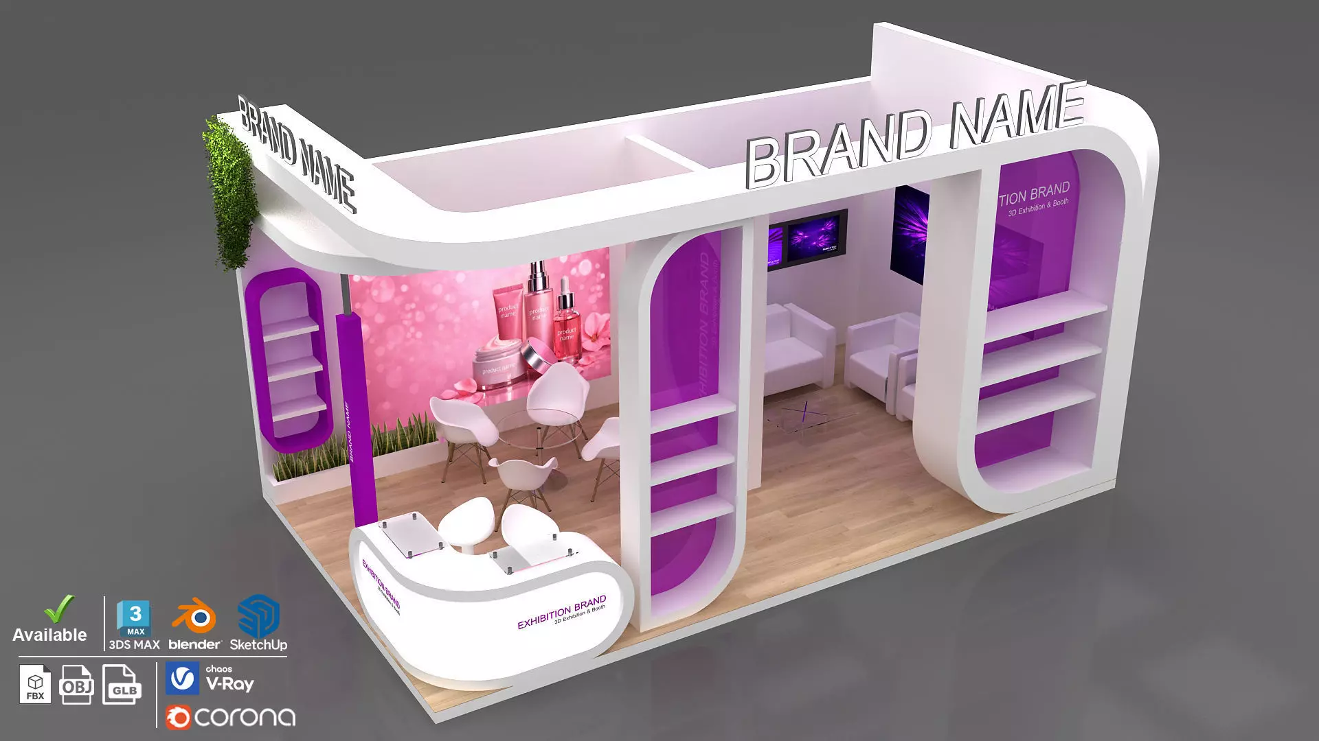 stall exhibition booth 3D model
